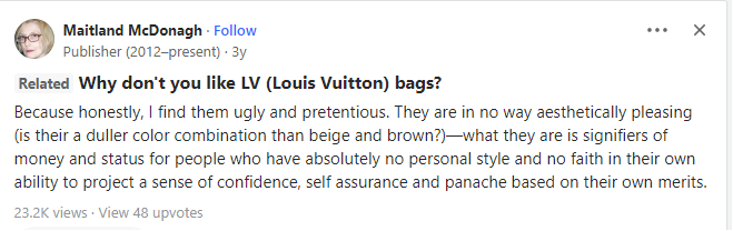 review of Luis Vuitton on Quora