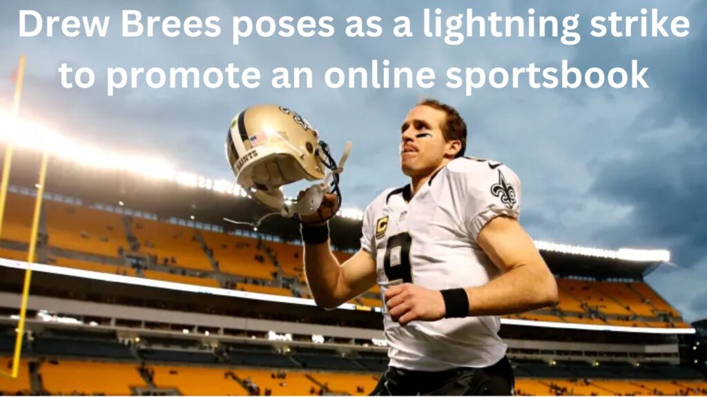 Drew Brees poses